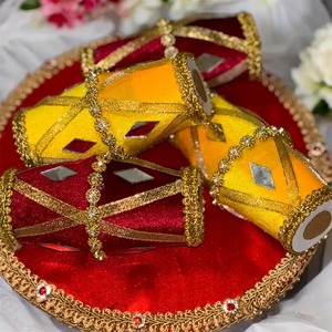 Mini Dhol Centerpieces for Indian Pakistani Punjabi Bangladeshi Weddings Mehndi Haldi Decorations for Halloween Occasions - Product Image 1