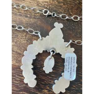 Collier Naja en turquoise et argent sterling, objet de collection culturelle de Marie Tsosie Golden Hill - Product Image 5