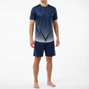 ชุดฟุตบอลทีมแบบกำหนดเอง เสื้อฟุตบอลแบบซับลิเมชั่น ผ้าโพลีเอสเตอร์ตาข่าย ชุดยูนิฟอร์มแห้งเร็ว ชุดกีฬาสำหรับฝึกซ้อม ขายส่ง - Product Image 1