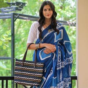 Moderno Chanderi Saree Trending Producto para Fiestas y Bodas - Product Image 4