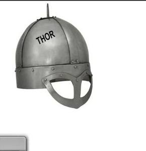 Casco vikingo con cota de malla Medieval Norman Knight Battle Armor Disfraz Casco Plata Pulido - Product Image 3