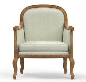 Fauteuil d'appoint en bois de teck massif avec tissu de qualité supérieure - Product Image 1
