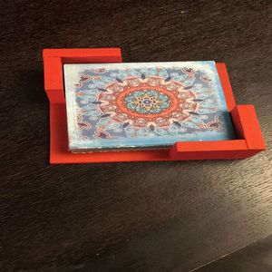 Ensemble de sous-verre décoratif classique en bois avec motifs vibrants Tapis de table résistants à la chaleur écologiques et durables - Product Image 1