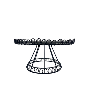 Dark Finished Handmade <b>Iron</b> <b>Wire</b> Eco-Friendly Dishwasher Safe Single Tier Cake Stand for Home Wedding Birthday Parties Tabletop - Product Image 3