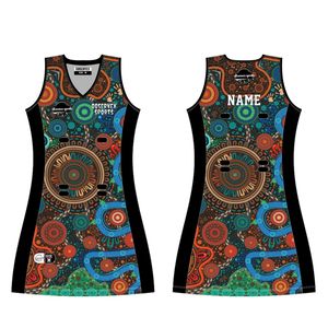 Women's Plus Size Netball Dress Uniforms with Customized Color and Size <b>Bib</b> Style - Product Image 1
