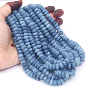 Magnifiques perles d'opale bleue d'Oregon, forme ronde lisse, 16 pouces, 7-10 mm, perles d'opale bleue lisses, pierres précieuses, qualité AAA. - Product Image 1