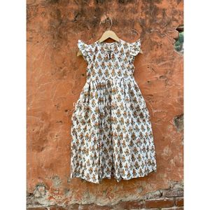 Robe indienne en coton imprimé Floral pour enfants, jolie robe à la mode pour filles, vente en gros - Product Image 5