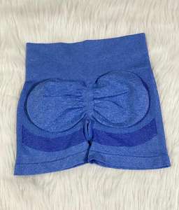 Shorts Deportivos Personalizados para Mujer, Cintura Alta Elástica, Nailon y Spandex, Transpirables, Secado Rápido, Estiramiento en Cuatro Direcciones, Diseño Sólido, Varias Tallas - Product Image 6