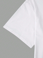 T-Shirt da Uomo di Alta Qualità 100% Cotone Tinta Unita Antipiega Traspirante ad Asciugatura Rapida Manica Corta Collo Tondo Casual con Spalle Scese