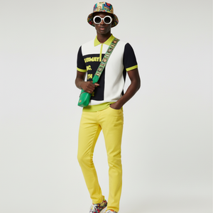 Camiseta de punto de cachemira de alta calidad para hombre CHINATOWN BYMANYC, estilo polo, bordada, oscura, a rayas, estilo Nueva York, anti-bolitas, para golf - Product Image 1