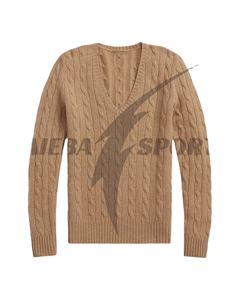 Pull décontracté d'hiver pour femme de très haute qualité, col rond, bouton sur le devant, 100% laine, anti-boulochage, vente en gros personnalisée - Product Image 2