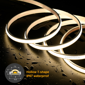 Alta calidad 3 años de garantía COB Tira de <span class=keywords><strong>LED</strong></span> sin puntos Regulable 5M <span class=keywords><strong>Rollo</strong></span> Blanco 6500K IP67 Impermeable Flexible Iluminación lineal suave - Product Image 2