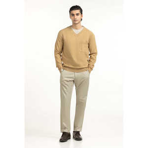 เสื้อสเวตเตอร์ผู้ชายทรงปกติ ผ้าฝ้าย 100% รุ่น MN-SWT-WS25-036 B พร้อมซิป ลายพิมพ์และลายทาง สำหรับฤดูใบไม้ผลิและฤดูใบไม้ร่วง - Product Image 6