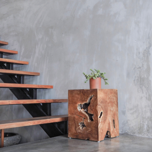 Unique Natural Wood Stump <b>Side</b> <b>Table</b> <b>Rustic</b> Accent Solid Wooden from indonesia - Product Image 2