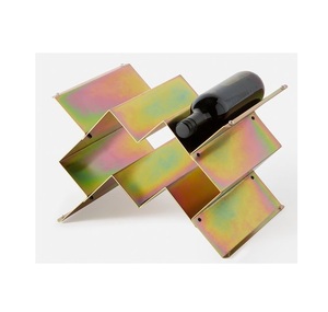 Soporte de botella de vino de encimera de acero moderno, estante de Metal para 3 botellas, estantes de exhibición de almacenamiento de vino, mesa para Hotel y restaurante - Product Image 4