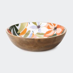 Cuencos de servir de madera rústica con esmalte interior con un acabado llamativo perfecto para mesa de comedor informal o formal - Product Image 5
