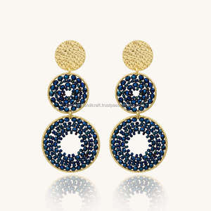 Tip Top Fashions Silver & Multi Plated Kashmiri Jhumka Pendientes colgantes Accesorio de moda elegante - Product Image 5