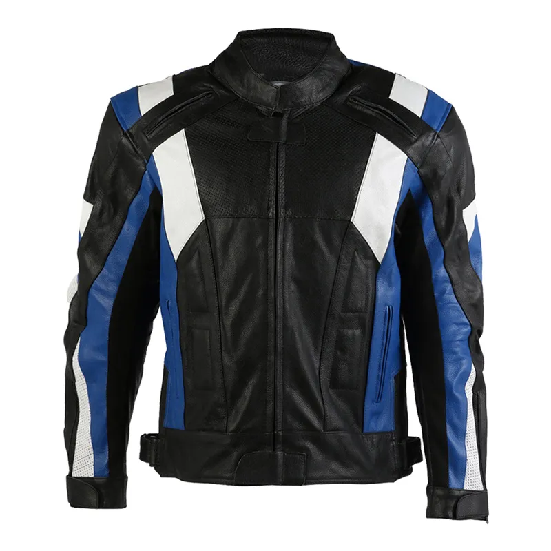 Meilleure vente, vestes en cuir de course de moto pour hommes avec logo personnalisé