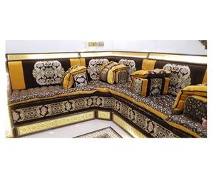 Design d'intérieur Majlis arabe, design classique moderne, ensemble élégant pour salon, sièges d'angle luxueux, design gain de place - Product Image 1