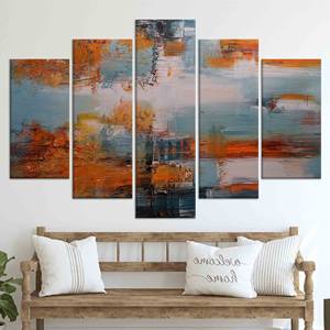 Lienzo Impreso con Paisaje Otoñal: Arte Abstracto Moderno para Pared, Juego de 5 Lienzos Variados - Product Image 1