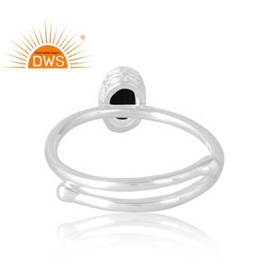 Nuevo diseño de tendencia, anillo de piedras preciosas espinales negras naturales de Plata de Ley 925, fabricante de joyas de diseño personalizado - Product Image 2