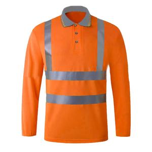 100% Polyester Polo Reflective Safety <b>T</b> <b>Shirt</b> High Visibility Top Quality Reflective Safety Polo <b>Shirts</b> - Product Image 3