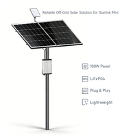 Kit Solar Compacto y Ligero MPPT Fuera de la Red para Starlink Mini 100W con Gestión Inteligente de Energía, Fácil Instalación y Uso en Exteriores