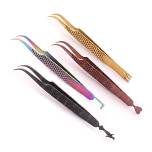 Pince à épiler d'extension de cils antistatique professionnelle en acier inoxydable Logo personnalisé taille de couleur personnalisée poignée en forme de coeur pointue - Product Image 2