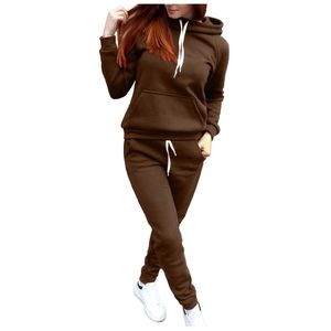 Conjunto de Pantalones Deportivos de Algodón Sólido para Mujer 2025, Sudadera con Capucha y Logotipo Personalizado, Pantalones Deportivos con Botones y Cremallera, Traje Deportivo Informal, Mono en Oferta - Product Image 1