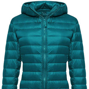 Col à capuche chaud hiver fermeture éclair avant bouffant veste femmes logo personnalisé look décontracté respirant vêtements de plein air bouffant veste femmes - Product Image 6