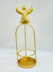 Portavelas de Metal rústico, ángulo decorativo dorado para uso doméstico, para chimenea, manto, Patio, mesa de boda, decoraciones para festivales - Product Image 5