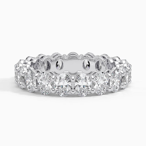 แหวนทองคำ10K เต็มวงแหวนเพชรทรงวงรีสำหรับปลูกในห้องปฏิบัติการสุดหรูสำหรับของขวัญวันครบรอบแต่งงาน - Product Image 6