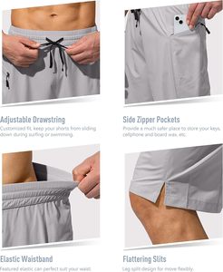 Short de bain pour hommes à séchage rapide pour la plage d'été motif imprimé taille élastique avec poche avant 1 pièce Short de plage expédition DDP - Product Image 3