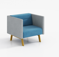 Canapé de bureau moderne de luxe à un siège avec base en métal et pieds pour salon, école ou hôtel