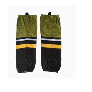 Chaussettes de hockey sur glace personnalisées DAFFODILS avec logo, 100 % polyester respirant, vente en gros pour adultes, couleurs et designs personnalisés, MOQ 50 - Product Image 2