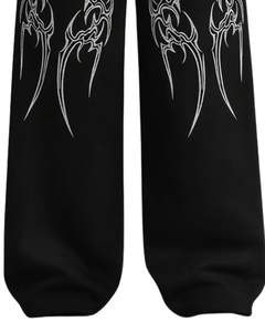 Custom Black Tribal Print Baggy Sweatpants <b>Women</b> Streetwear Wide Leg <b>Jogger</b> Pants Oversized Hip Hop Casual <b>Fleece</b> Trousers - Product Image 5