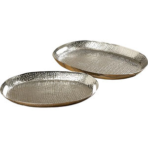 Bandeja de Servir Rectangular Moderna de Metal con Acabado Cobre Antiguo, Plato Decorativo Ligero para Hogar, Hotel, Restaurante y Bodas - Product Image 3