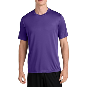 Trending Mens manga corta Active Crew Neck T Shirt - Athletic Running Gym Workout Tee Tops Camiseta de microfibra - Product Image 1