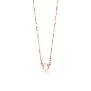 Collar Moderno de Cadena Figaro Dorada con Colgante de Corazón Geométrico y Perla de Agua Dulce - Product Image 4