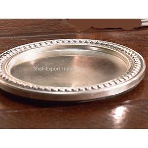 New Design Metal <b>Silver</b> <b>Coaster</b> With Holder Round Shape for Hotels & Restaurants Tabletop Drinks Serving <b>Coasters</b> - Product Image 6