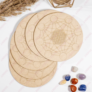 Tableros de Cristal con Fases Lunares y Shree Yantra de Madera Hechos a Mano de Primera Calidad, 6 Pulgadas, para Sanación y Meditación, Anshul Impex - Product Image 2