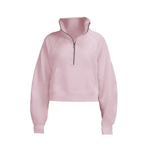 Sudaderas cortas con cremallera de cuello alto de invierno de moda para mujer con logotipo frontal - Product Image 5