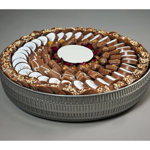 Handmade Silver Hammered Metal Serving Bowl Modern Design For <b>Weddings</b> Birthdays Parties <b>Chocolate</b> Display In Hotels Restaurants - Product Image 4