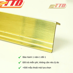 Modern L-Shaped Brass Trim for Stair Nose Protection Elegant Slip-Resistant Feature Durable Metal Design - Product Image 5