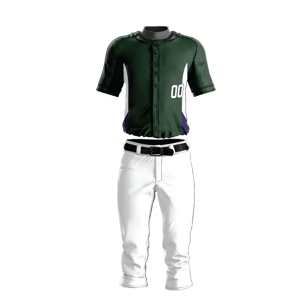 소프트볼 유니폼 맞춤형 디자인 팀 야구 유니폼 고품질 낮은 moq 승화 야구 저지 유니폼 세트