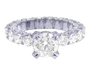 Entièrement éternité S925 argent Sterling Moissanite diamant luxe mariage ou anniversaire bague pour les femmes - Product Image 5