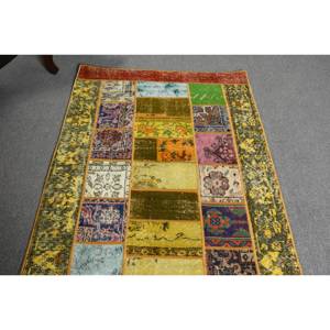 Alfombra turca clásica Vintage grande de 3,1x8,5 pies de área de lana amarilla con respaldo de látex, alfombra Rectangular de diseño de pasillo para habitación - Product Image 4
