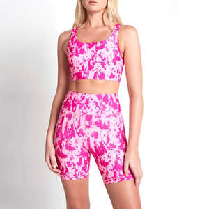 Vêtements de fitness de qualité supérieure ensemble de gymnastique collants ajustés femmes respirant meilleur produit 2 pièces ensemble femmes femmes ensembles coton - Product Image 5