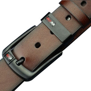 Ceinture formelle en cuir véritable rétro pour homme GENTS GARB avec boucle à ardillon en alliage, nouveau style explosif pour les fêtes - Product Image 6