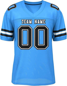 Maillot de football noir personnalisé uniforme d'équipe à rayures blanches courtes numéro de nom personnalisé chemise antibactérienne en maille respirante - Product Image 3